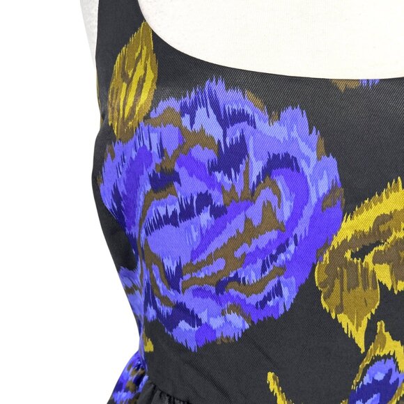 Becky & Max Fit and Flare Black Floral Print Sleeveless Scoop Neck Dress Size 6 - Picture 3 of 13